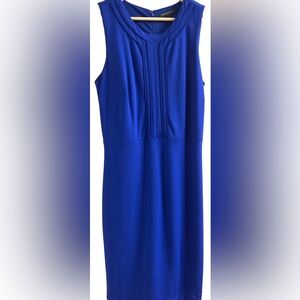 BANANA REPUBLIC FACTORY ROYAL BLUE SLEEVELESS SHEATH LINED DRESS SIZE 8